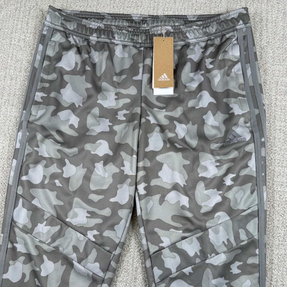 NEW Adidas Women Large Grey Camo Tiro AOP Aeroready Soccer Warm Up Joggger Pants